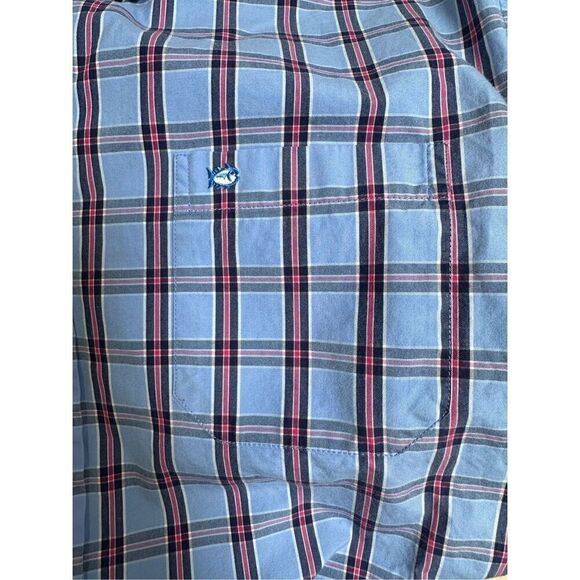 Southern Tide men’s long sleeve blue/pink plaid classic fit shirt size L #45-139 - Picture 4 of 6